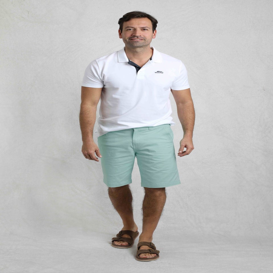 Weird Fish Sage Green Rayburn Flat Front Shorts