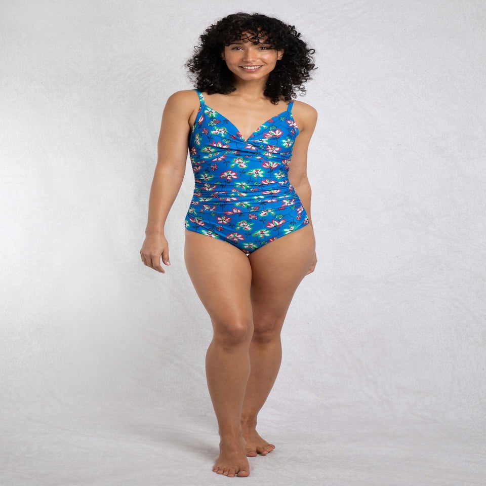 Weird Fish Blue Penelope Printed Swimsuit