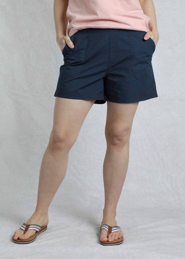 Weird Fish Navy Deeley Ripstop Shorts