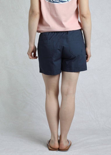 Weird Fish Navy Deeley Ripstop Shorts