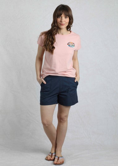 Weird Fish Navy Deeley Ripstop Shorts