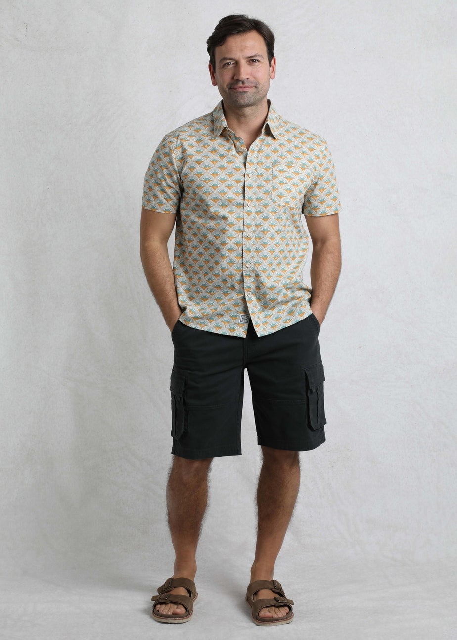 Weird Fish Caramel Faraway Printed Shirt