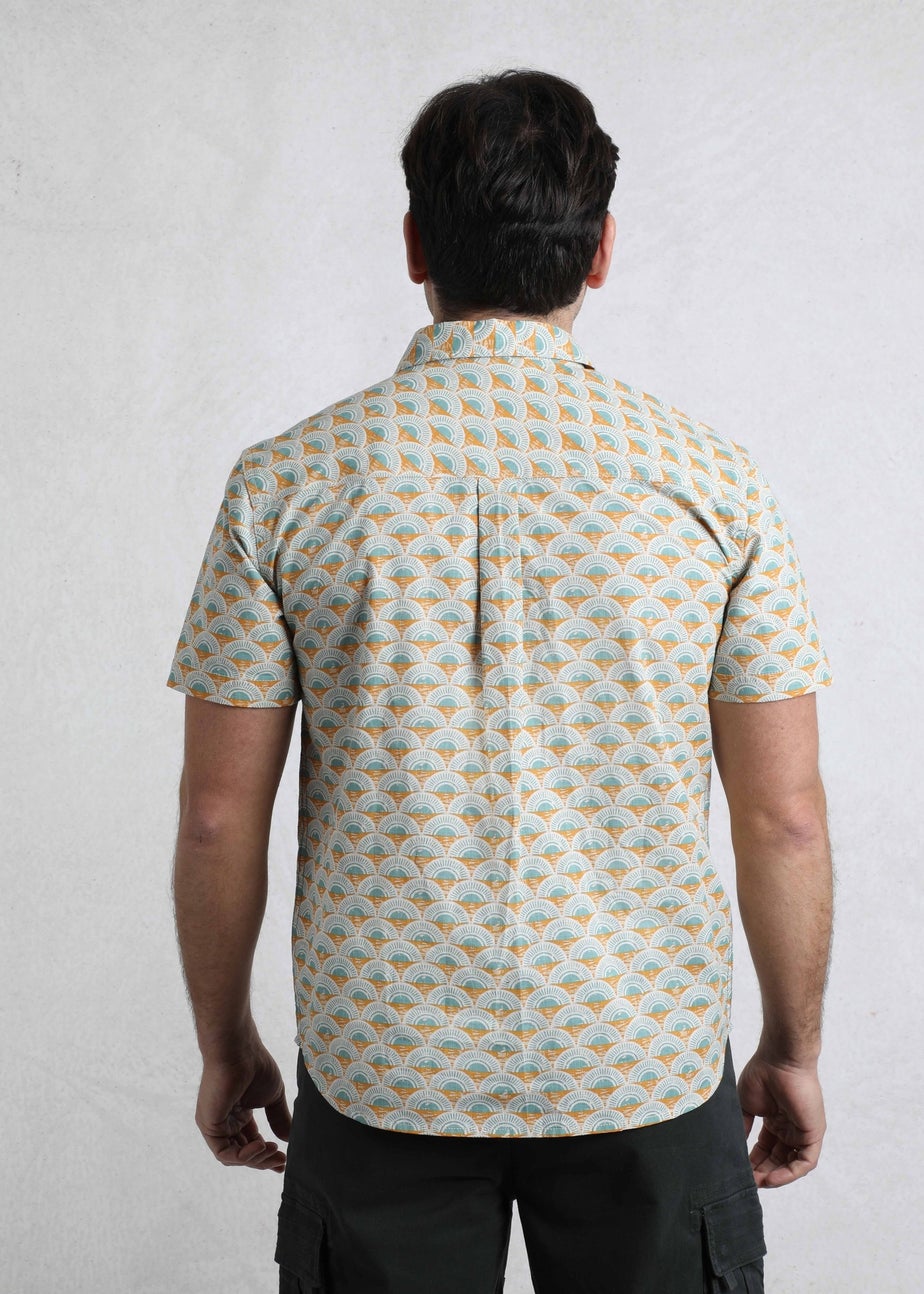 Weird Fish Caramel Faraway Printed Shirt