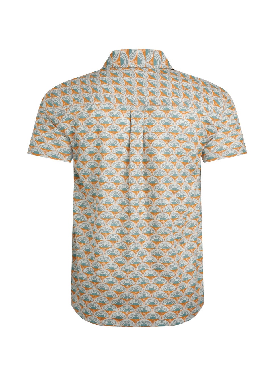 Weird Fish Caramel Faraway Printed Shirt