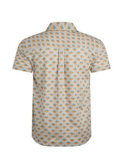 Weird Fish Caramel Faraway Printed Shirt