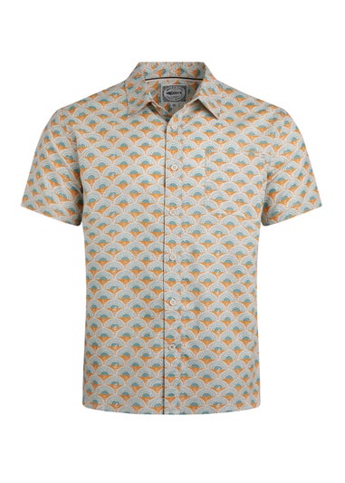 Weird Fish Caramel Faraway Printed Shirt