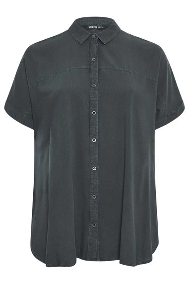 YOURS Curve Black Chambray Shirt