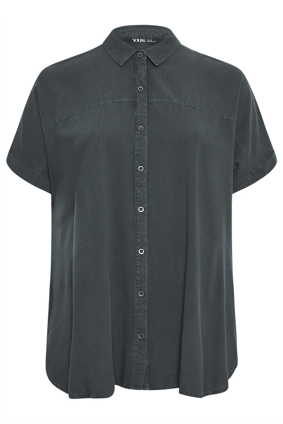 YOURS Curve Black Chambray Shirt