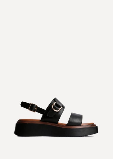 Linzi Rox Black Flatform Sandals