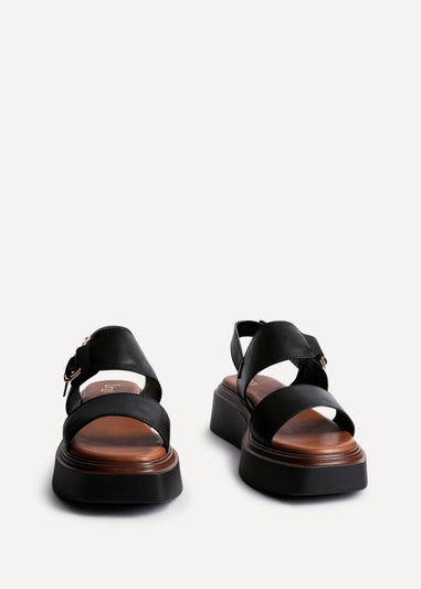Linzi Rox Black Flatform Sandals