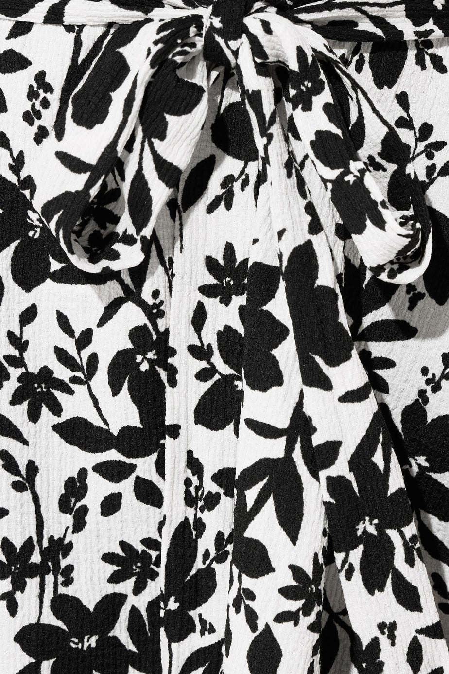 Yours Curve Cream Floral Sleeveless Wrap Top