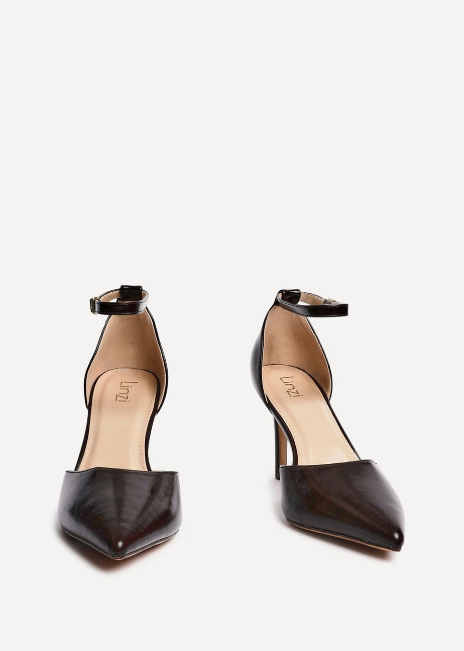 Linzi Thea Brown Faux Leather Classic Stiletto Court Heel