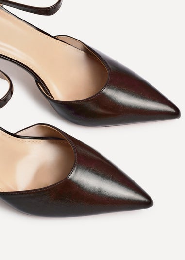 Linzi Thea Brown Faux Leather Classic Stiletto Court Heel