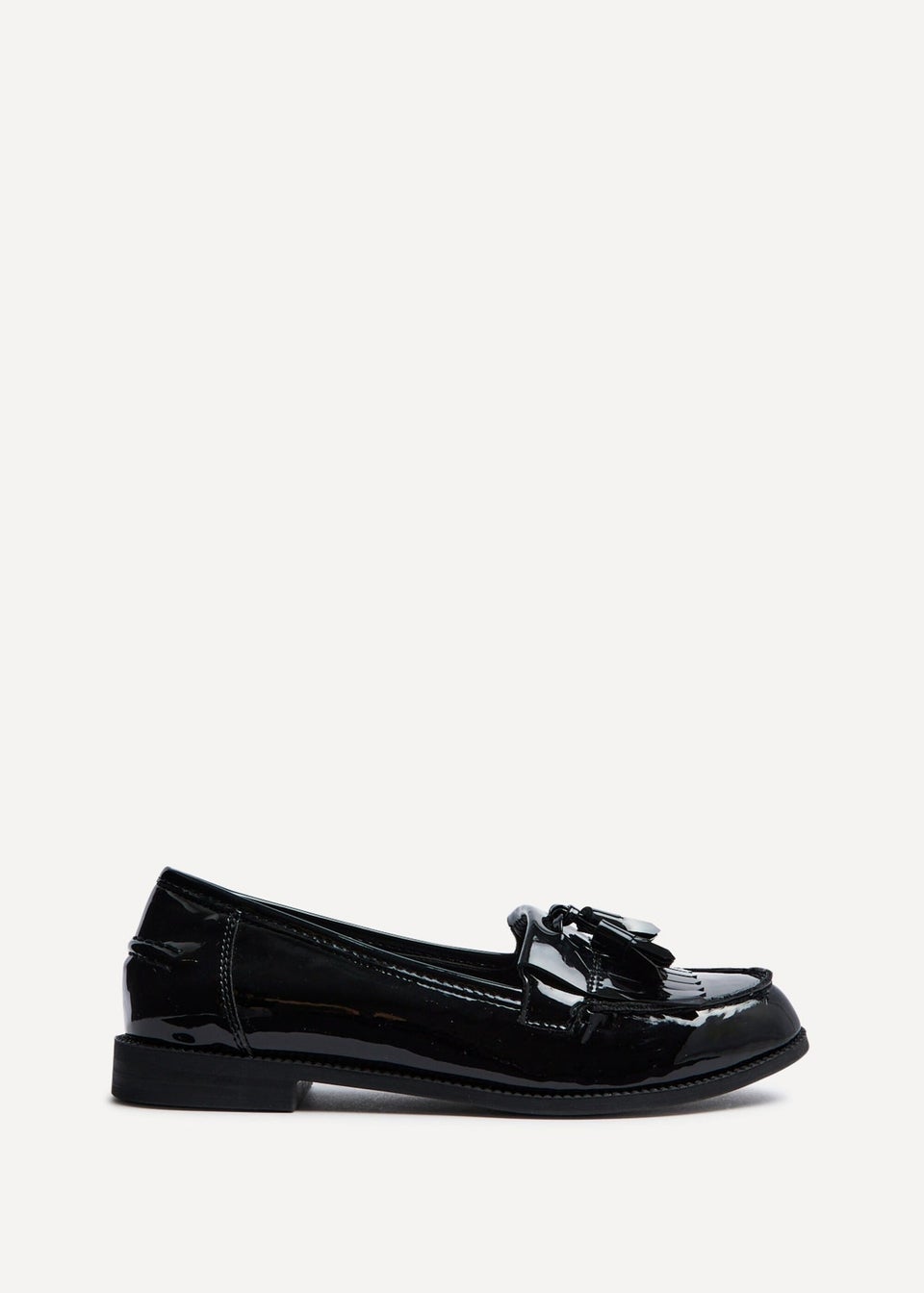 Linzi Rosemary Black Patent Classic Slip On Loafer