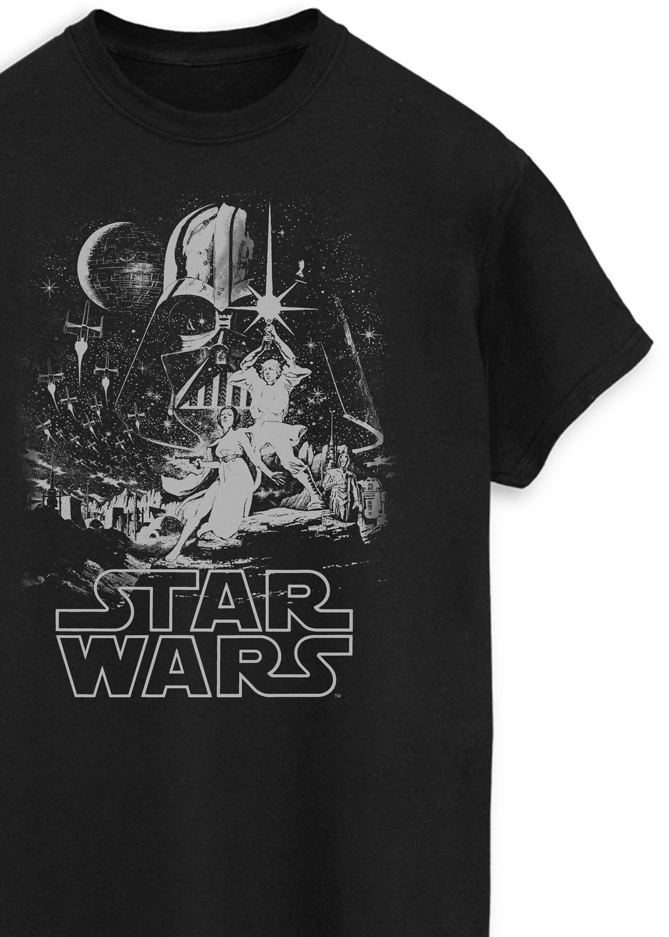 Star Wars New Hope Poster Black Graphic T-Shirt