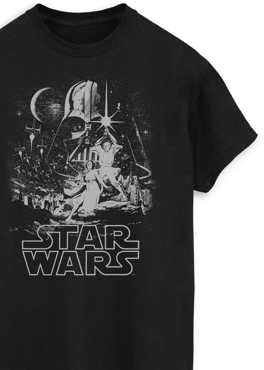 Star Wars New Hope Poster Black Graphic T-Shirt
