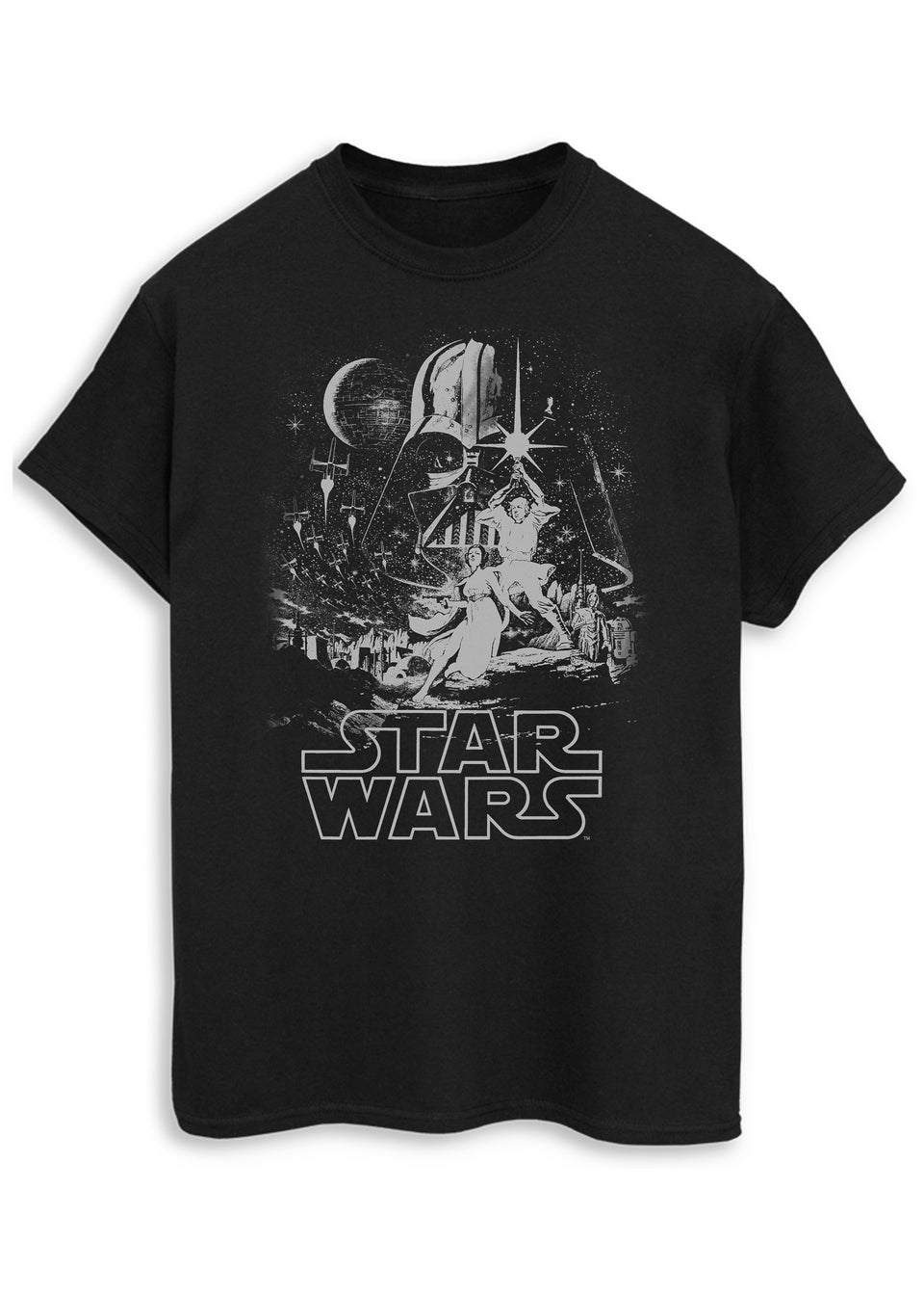 Star Wars New Hope Poster Black Graphic T-Shirt