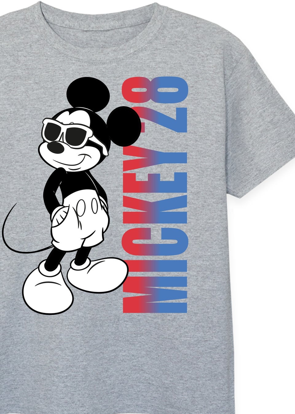 Disney Mickey Mouse Gradient Kids Grey Graphic T-Shirt (3-13 Years)