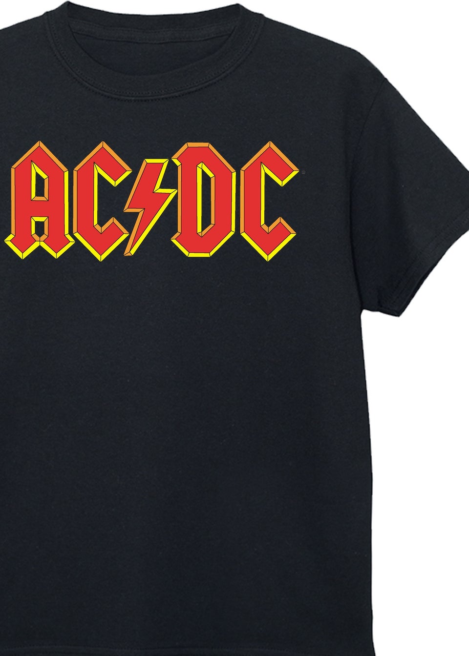 ACDC Logo Kids Black Graphic Music T-Shirt (3-13 Years)