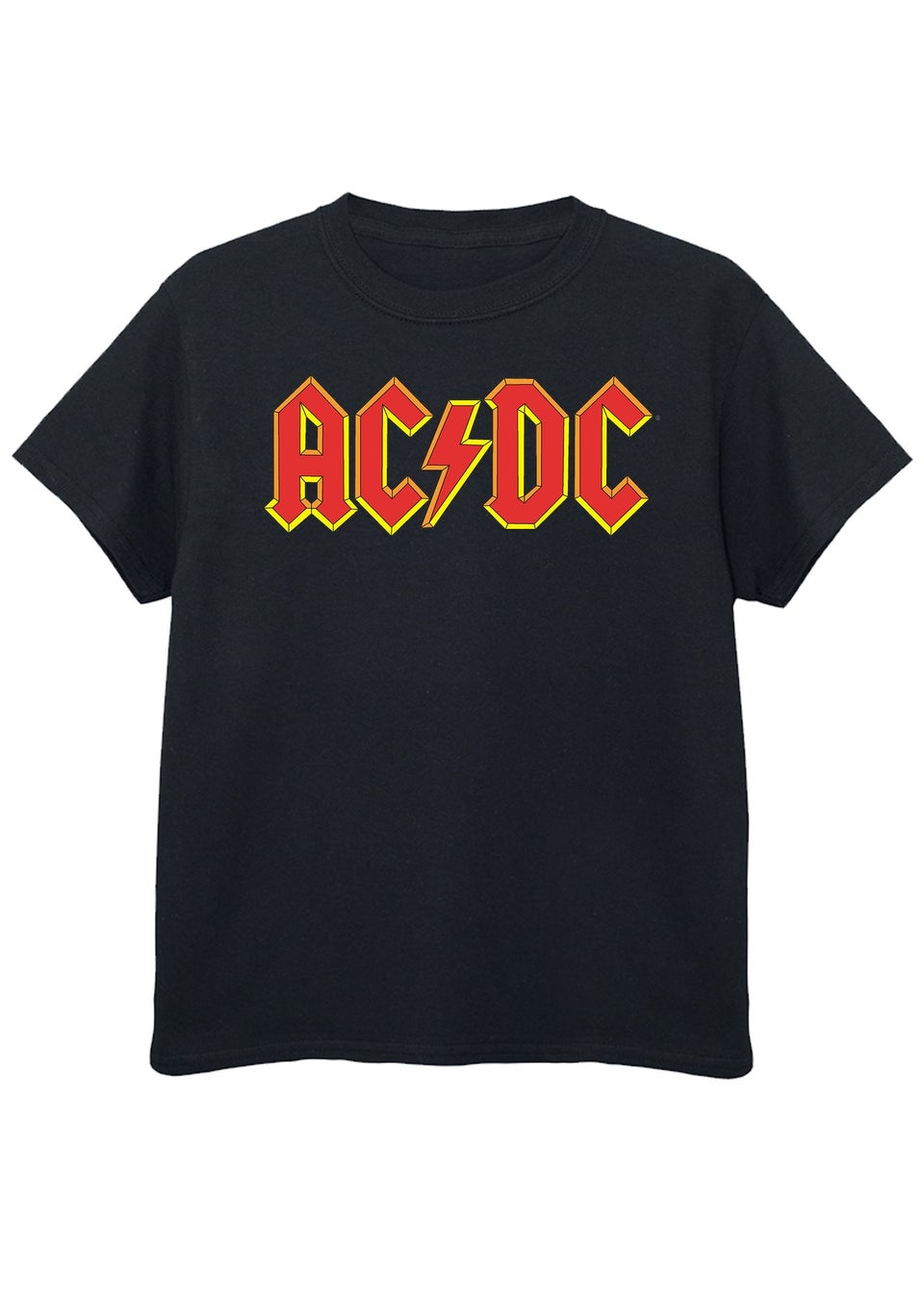 ACDC Logo Kids Black Graphic Music T-Shirt (3-13 Years)