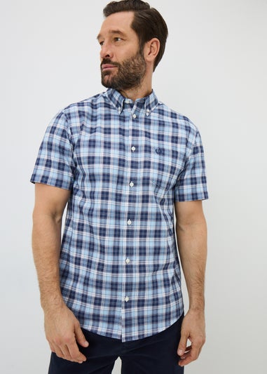 Lincoln Blue Short Sleeve Oxford Shirt