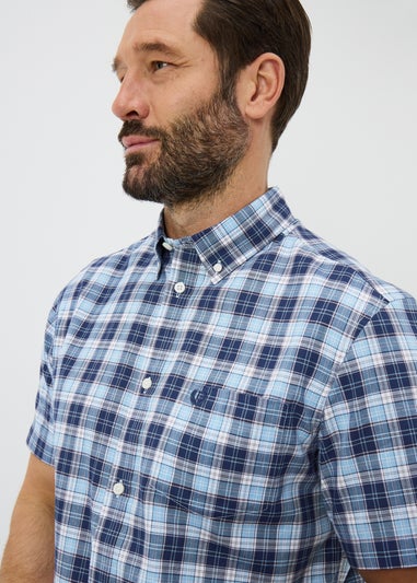 Lincoln Blue Short Sleeve Oxford Shirt