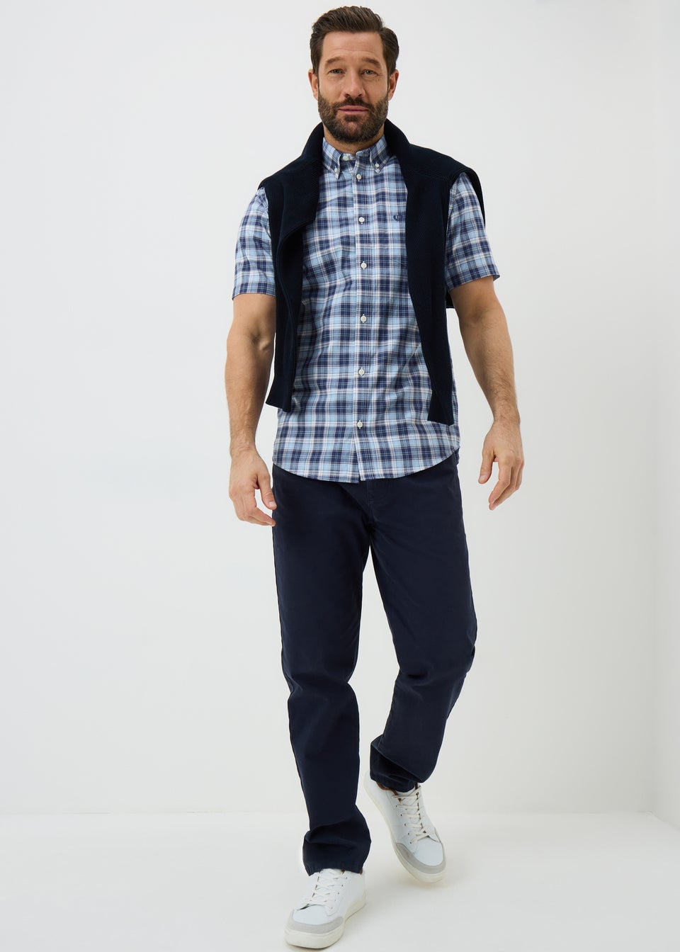 Lincoln Blue Short Sleeve Oxford Shirt