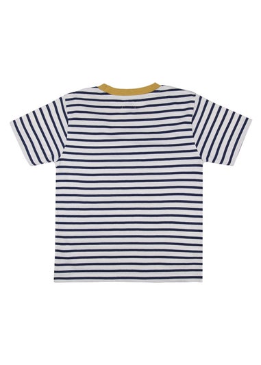 Lilly & Sid Multicoloured Dinosaur & Stripe Print Top 2 Pack (0-8 Years)