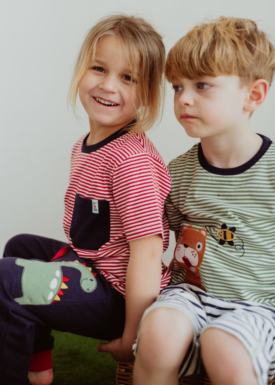 Lilly & Sid Organic Cotton Multicoloured Stripe Print Top (0-8 Years)