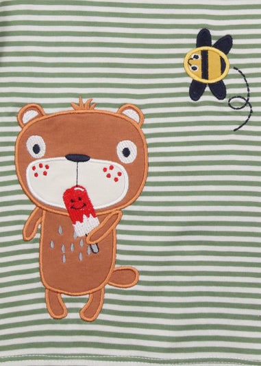 Lilly & Sid Organic Cotton Multicoloured Stripe Print Top (0-8 Years)