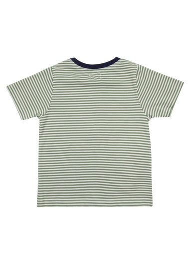 Lilly & Sid Organic Cotton Multicoloured Stripe Print Top (0-8 Years)