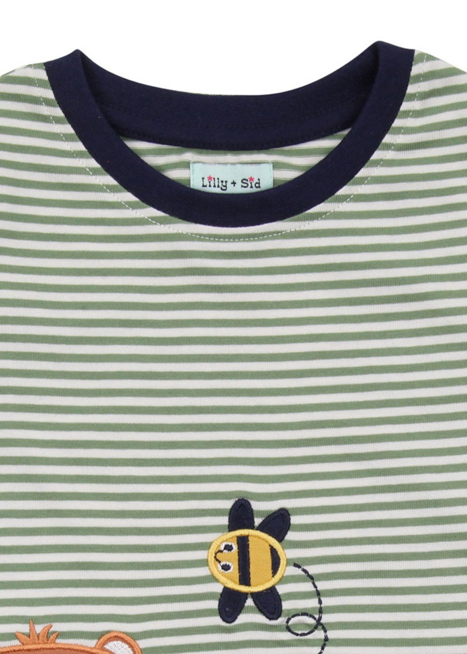 Lilly & Sid Organic Cotton Multicoloured Stripe Print Top (0-8 Years)