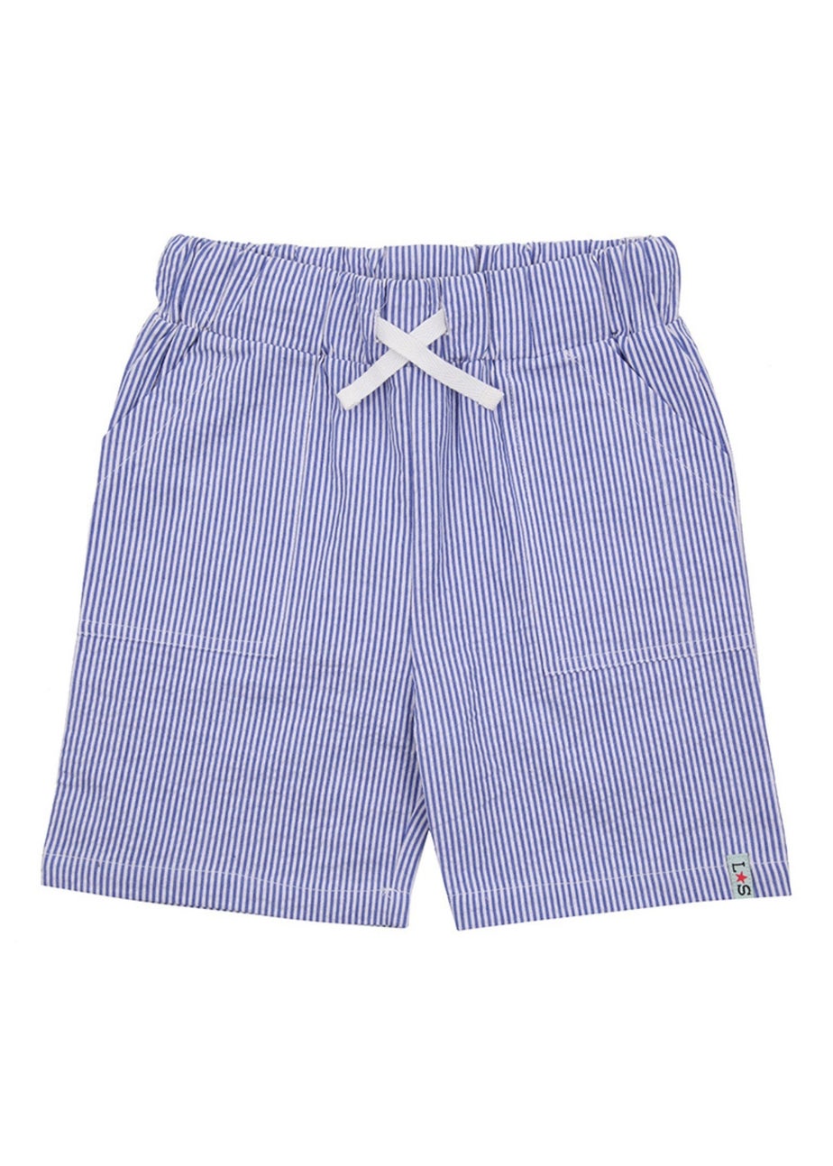 Lilly & Sid Organic Cotton Lilly & Sid Organic Cotton Blue Stripe Print Shorts(3-8 Years)