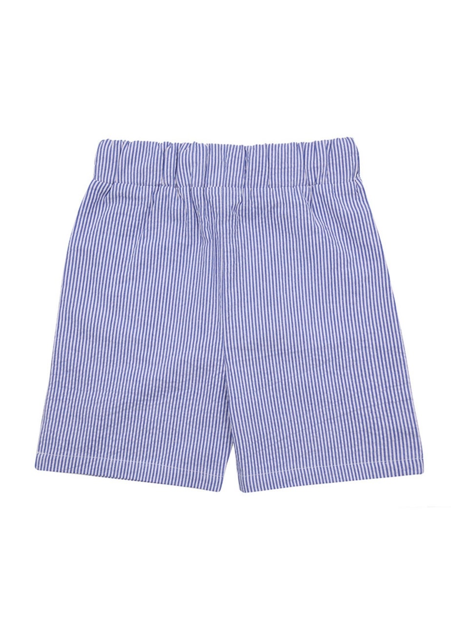 Lilly & Sid Organic Cotton Lilly & Sid Organic Cotton Blue Stripe Print Shorts(3-8 Years)