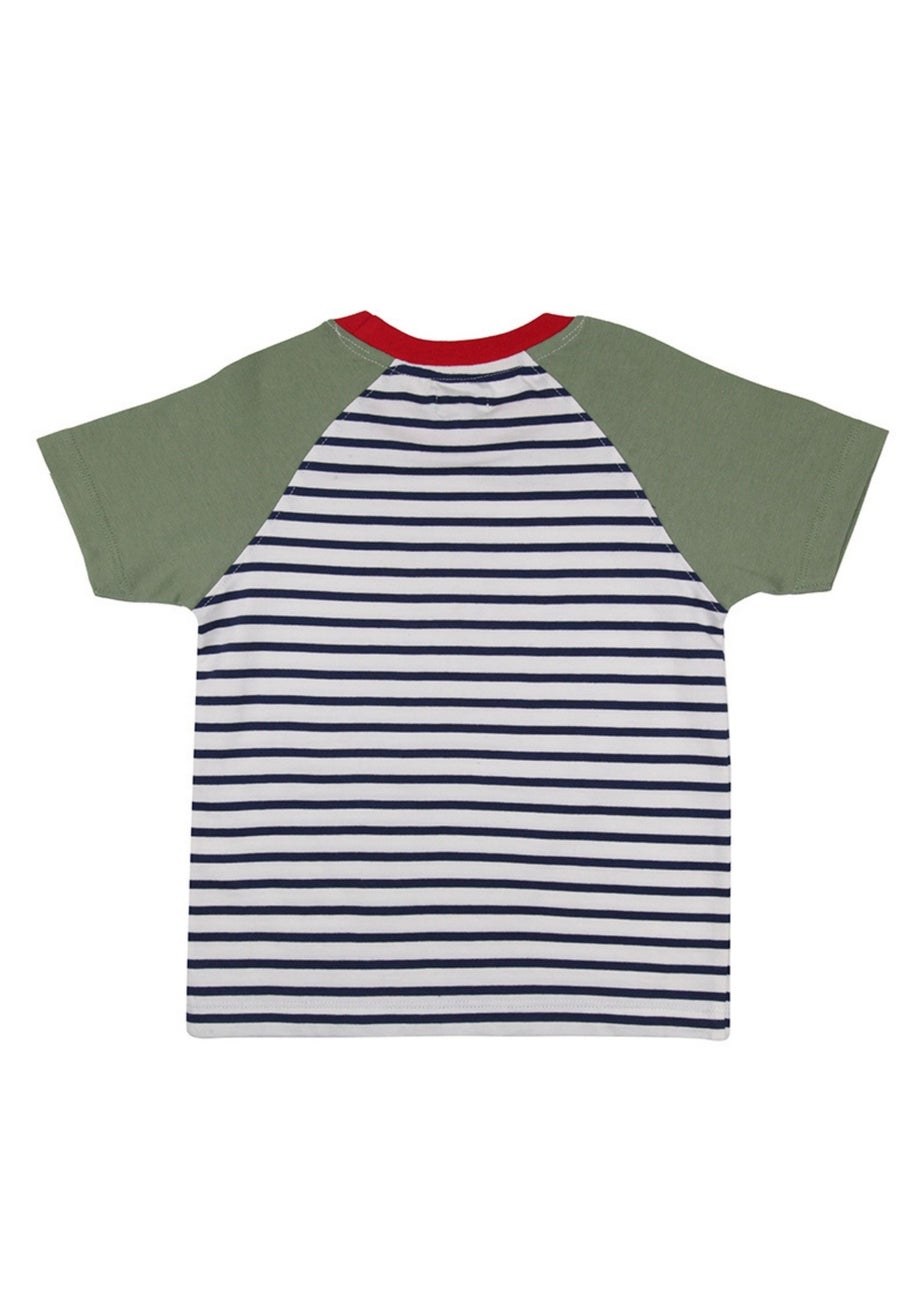 Lilly & Sid Organic Cotton Multicoloured Sid On Plane Applique Top (0-8 Years)