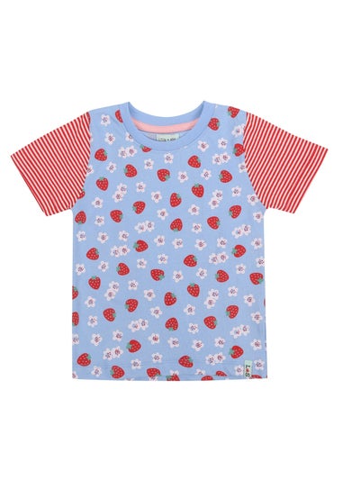 Lilly & Sid Multicoloured Strawberry & Stripe Print Top 2 pack (0-8 Years)