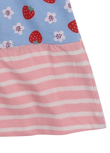 Lilly & Sid Organic Cotton Multicoloured Strawberry Print Dress (0-8 Years)