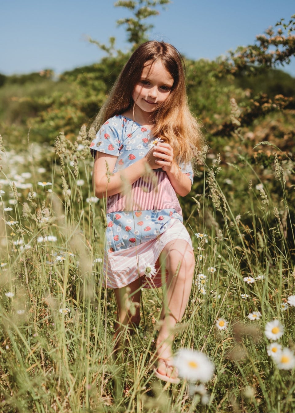 Lilly & Sid Organic Cotton Multicoloured Strawberry Print Dress (0-8 Years)