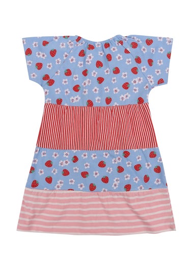 Lilly & Sid Organic Cotton Multicoloured Strawberry Print Dress (0-8 Years)