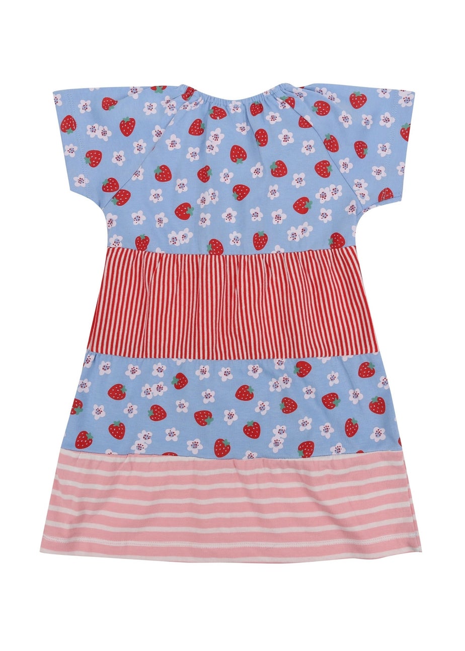 Lilly & Sid Organic Cotton Multicoloured Strawberry Print Dress (0-8 Years)