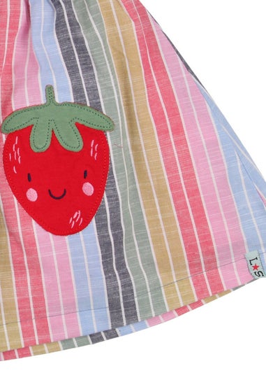 Lilly & Sid Organic Cotton Multicoloured Rainbow Stripe Print Skirt (24 Months- 8 Years)