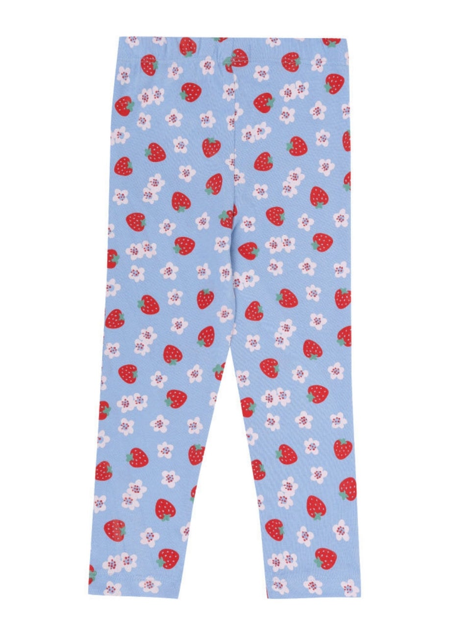 Lilly & Sid Multicoloured Strawberry & Stripe Print Leggings 2 pack (0-8 Years)