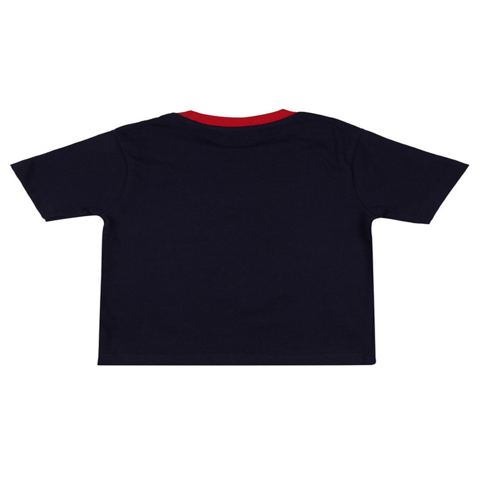 Lilly & Sid Organic Cotton Navy Time To Shine Slogan Print Top (0-8 Years)