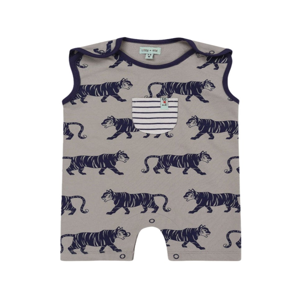Lilly & Sid Multicoloured Tiger Print Top & Romper Set (0- 24 Months)