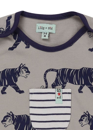 Lilly & Sid Multicoloured Tiger Print Top & Romper Set (0- 24 Months)