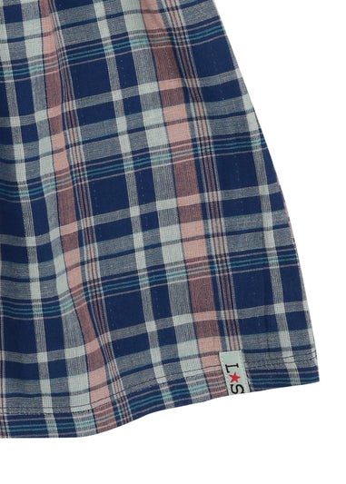 Lilly & Sid Navy Check & Stripe Dress (0-8 Years)