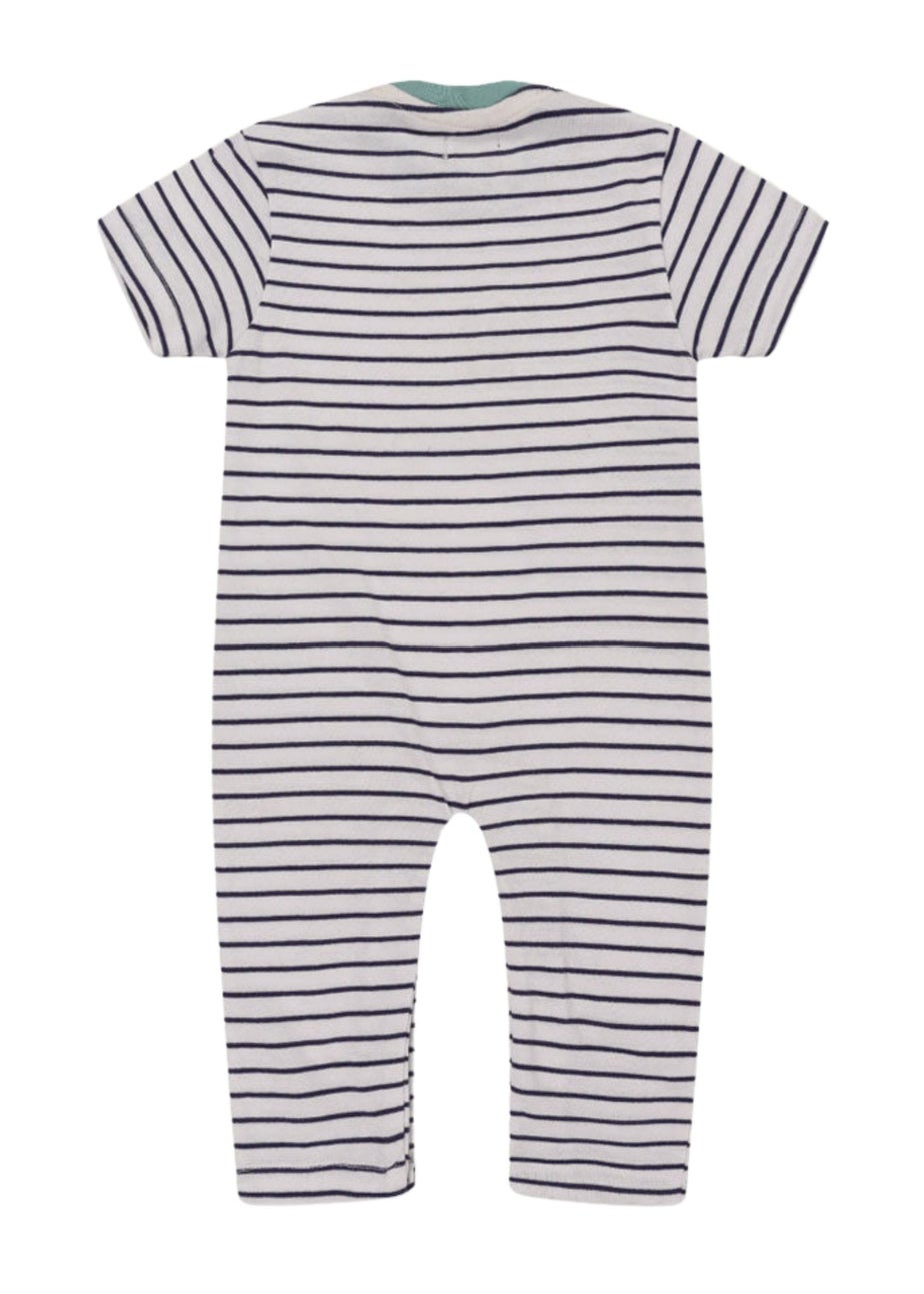 Lilly & Sid Organic Cotton Multicoloured Car Applique Romper (0-12 Months)