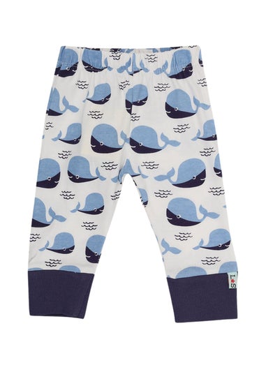 Lilly & Sid Multicoloured Whale & Stripe Print Leggings 2 pack (0- 24 Months)
