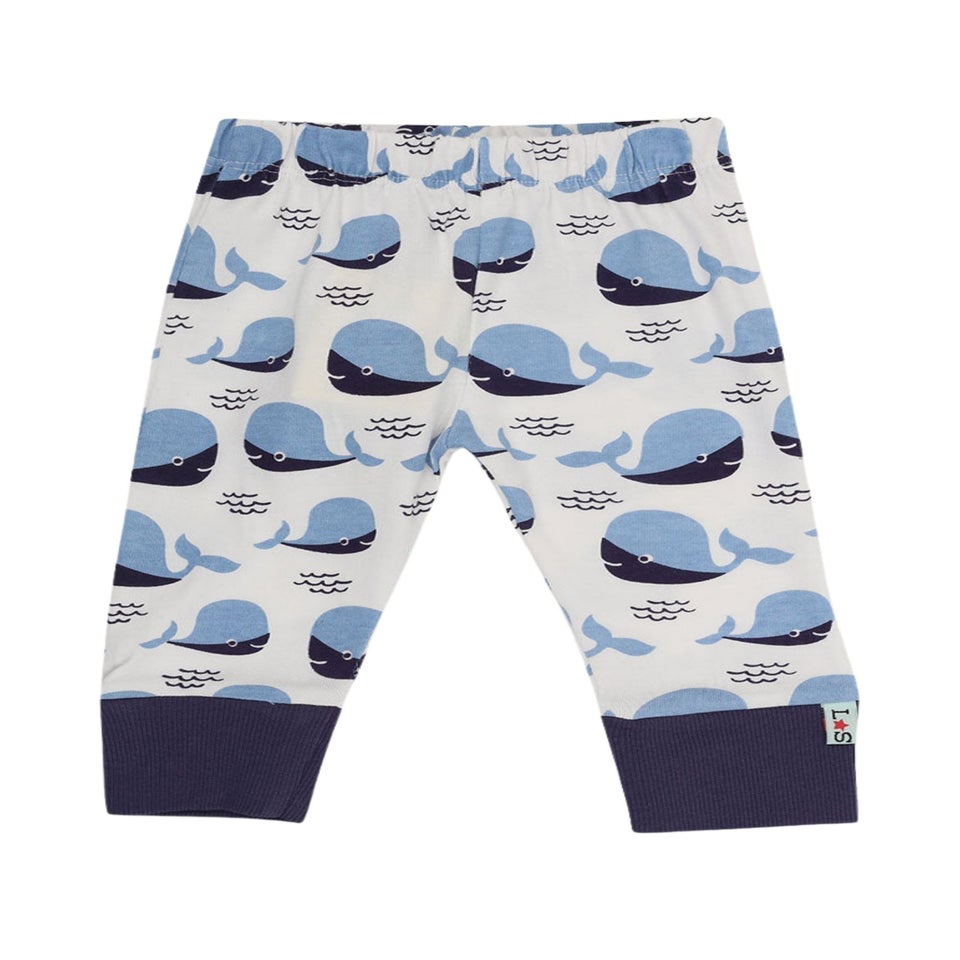 Lilly & Sid Multicoloured Whale & Stripe Print Leggings 2 pack (0- 24 Months)
