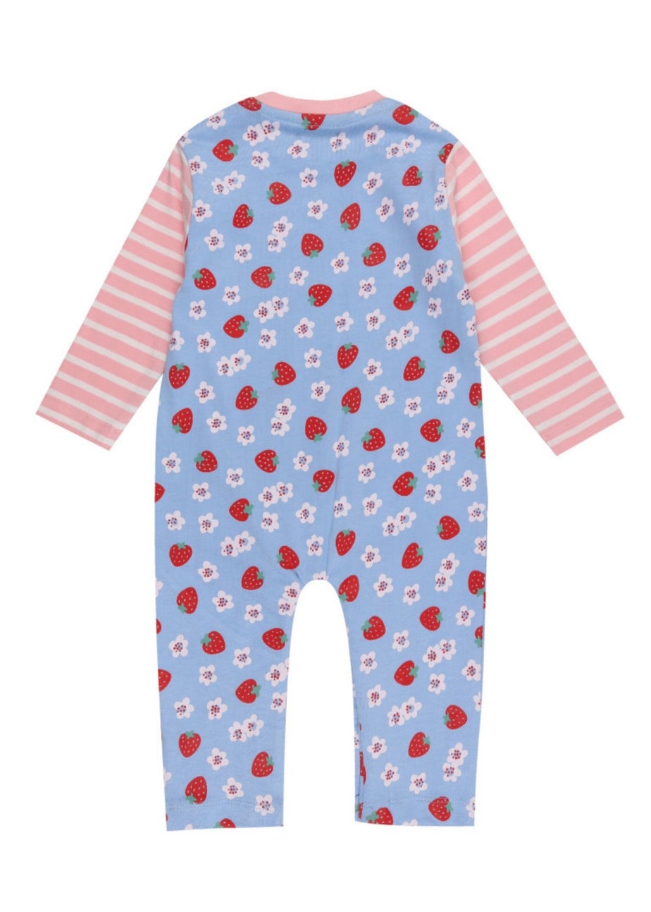 Lilly & Sid Organic Cotton Multicoloured Strawberry Print Romper (0-12 Months)